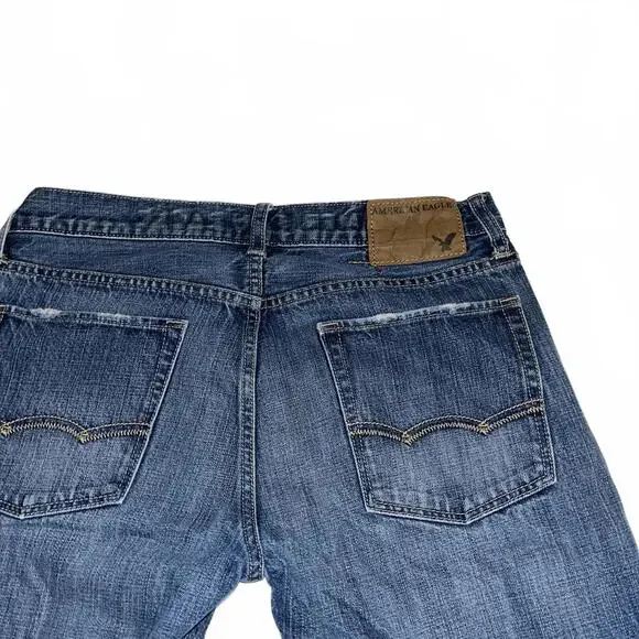 American Eagle Classic Men’s W31 x L32 Straight Blue Denim Jeans Jean Pants - Picture 4 of 8